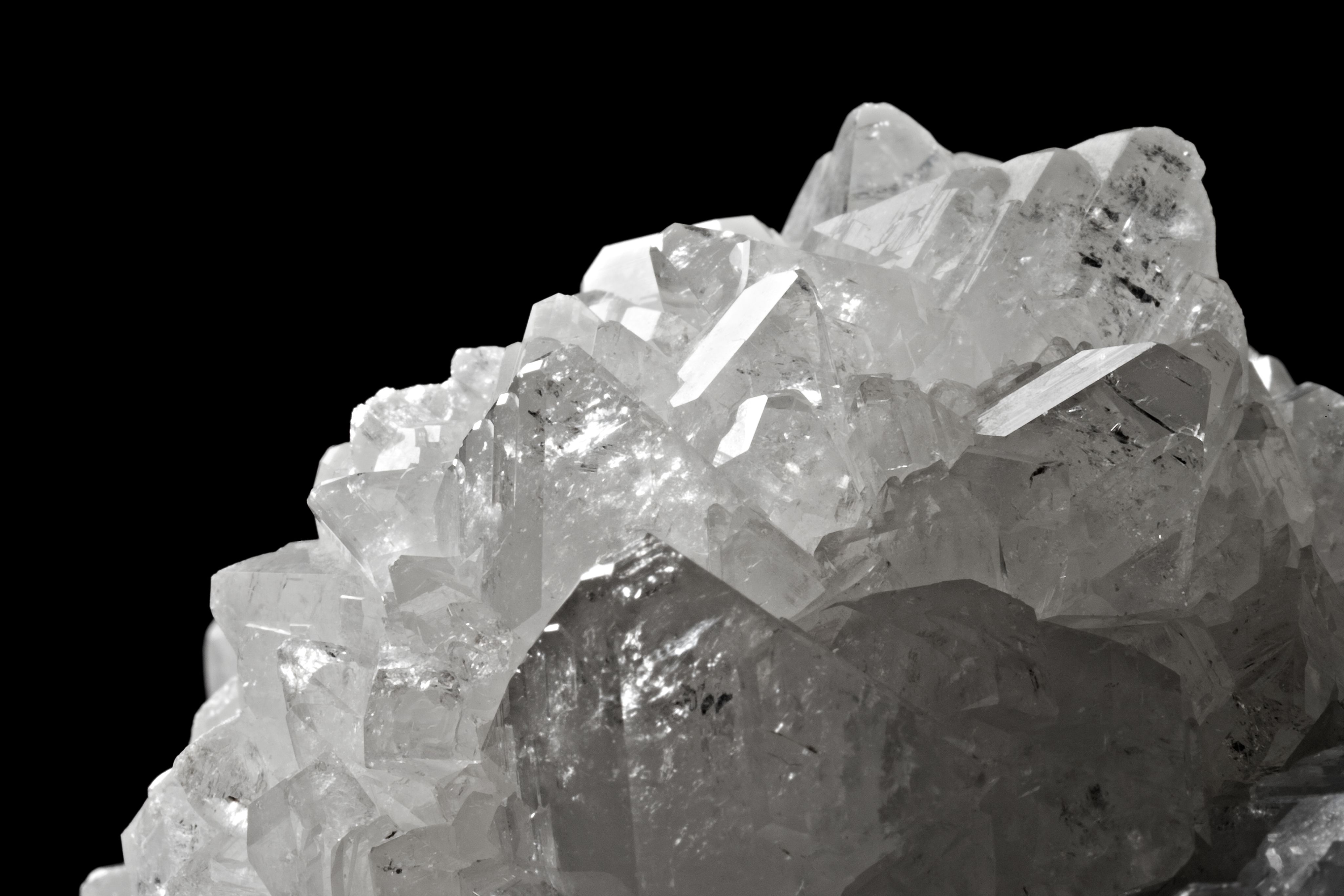 A close up of a borate sample against a black background