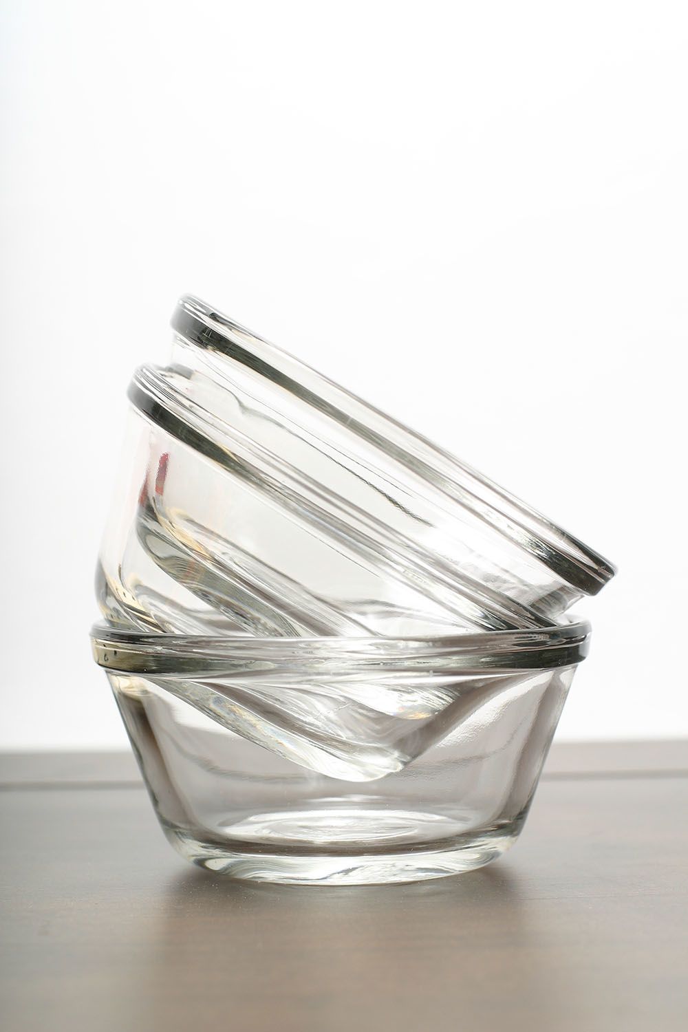 Stack of glass bowls (Pyrex)