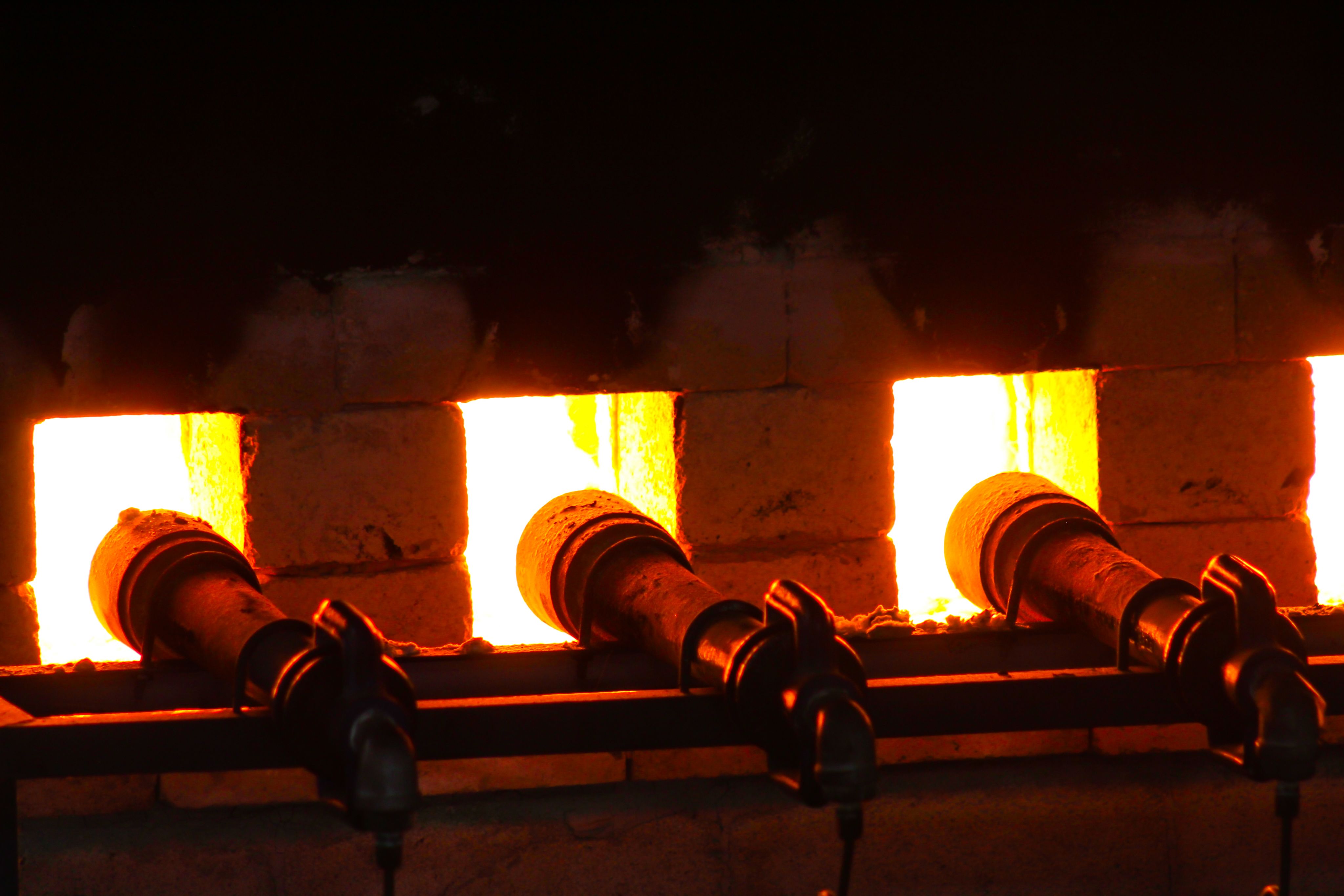 Fired furnace for glass manufacturing