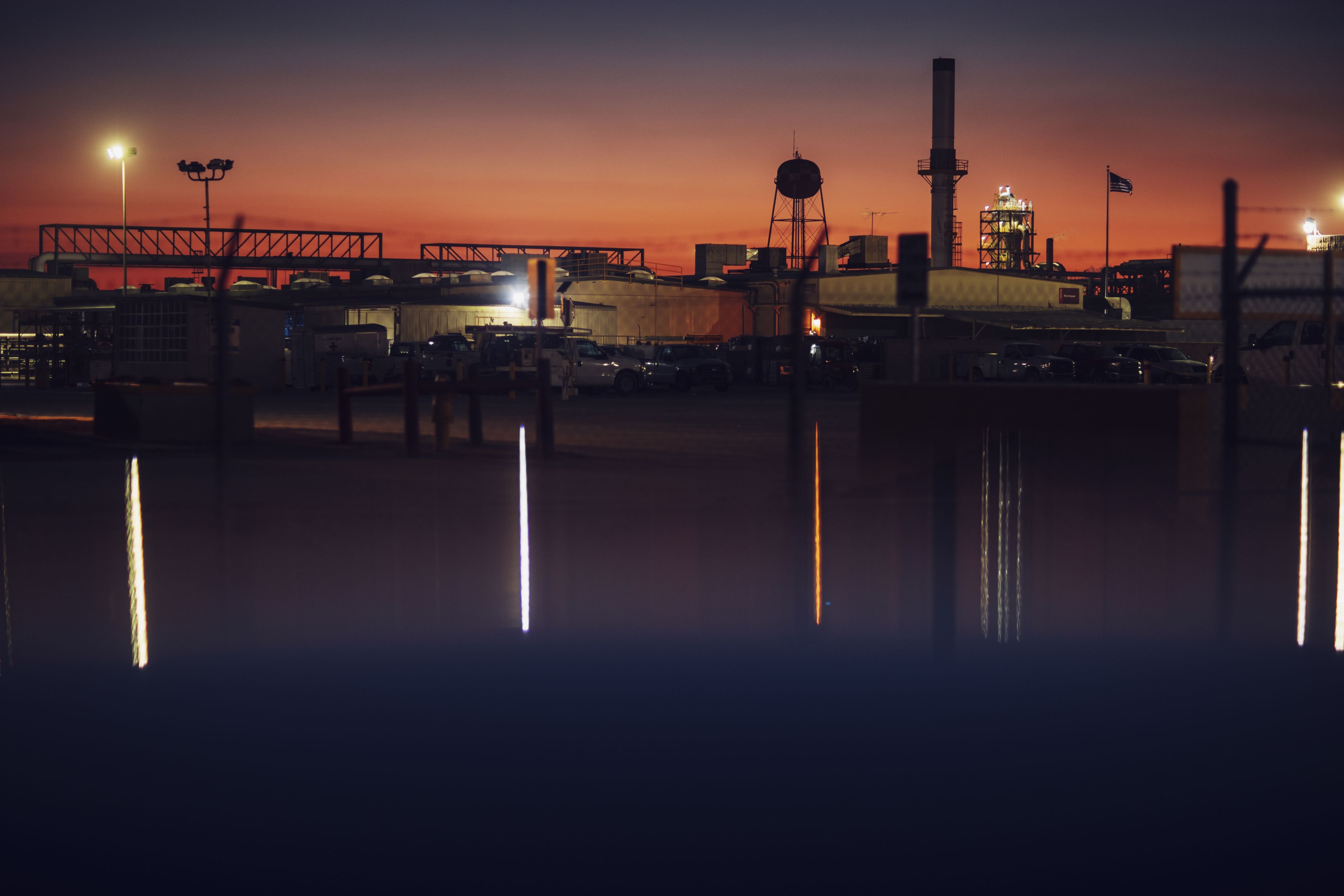 Boron operations at sunset