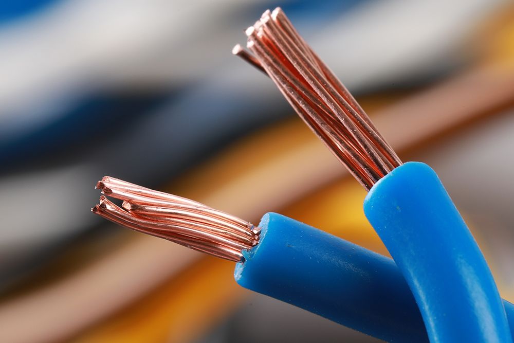 Close up of electrical wires